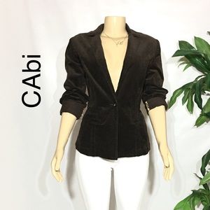 CAbi Chocolate Brown Corduroy Blazer Jacket